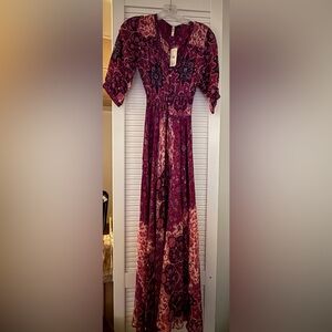 NWT Spell violet button up Maxi Dress size xs